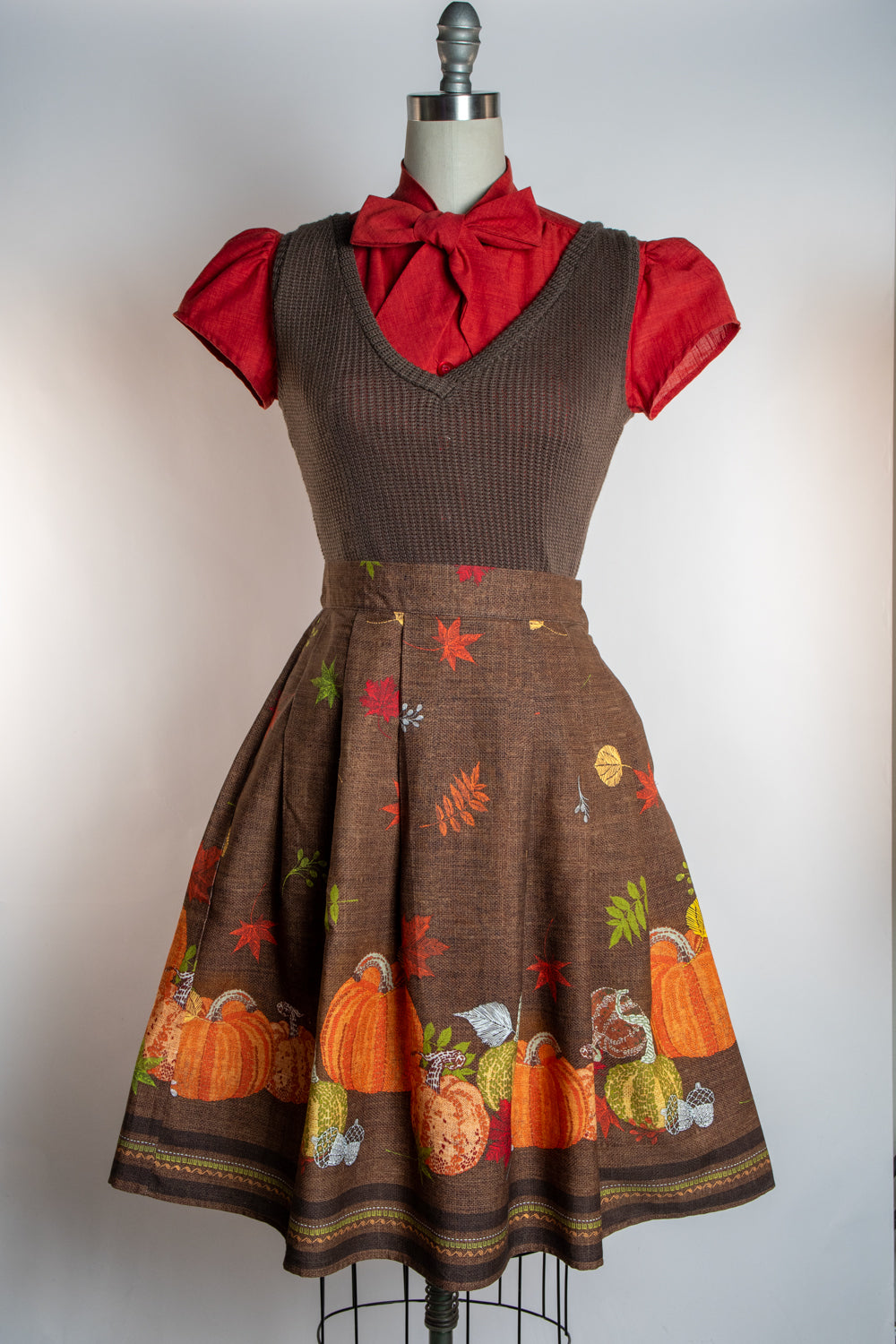 Estelle Blouse - Linen Look, Rust
