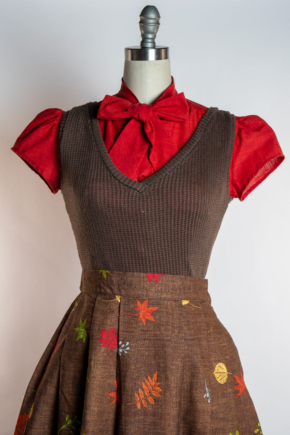 Estelle Blouse - Linen Look, Rust