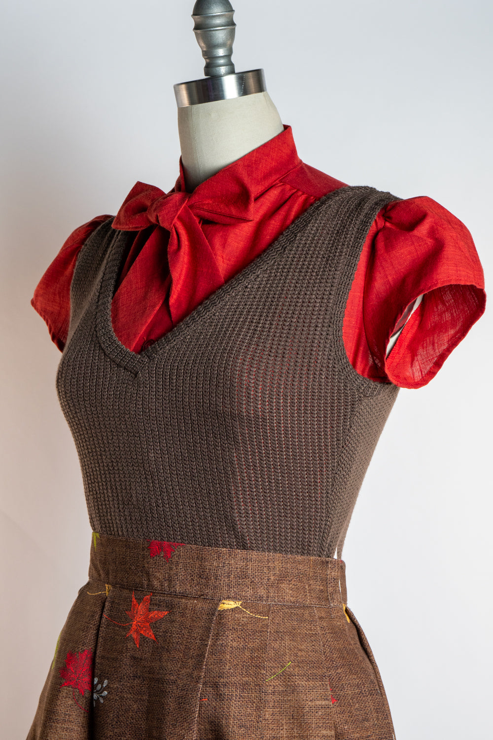 Estelle Blouse - Linen Look, Rust