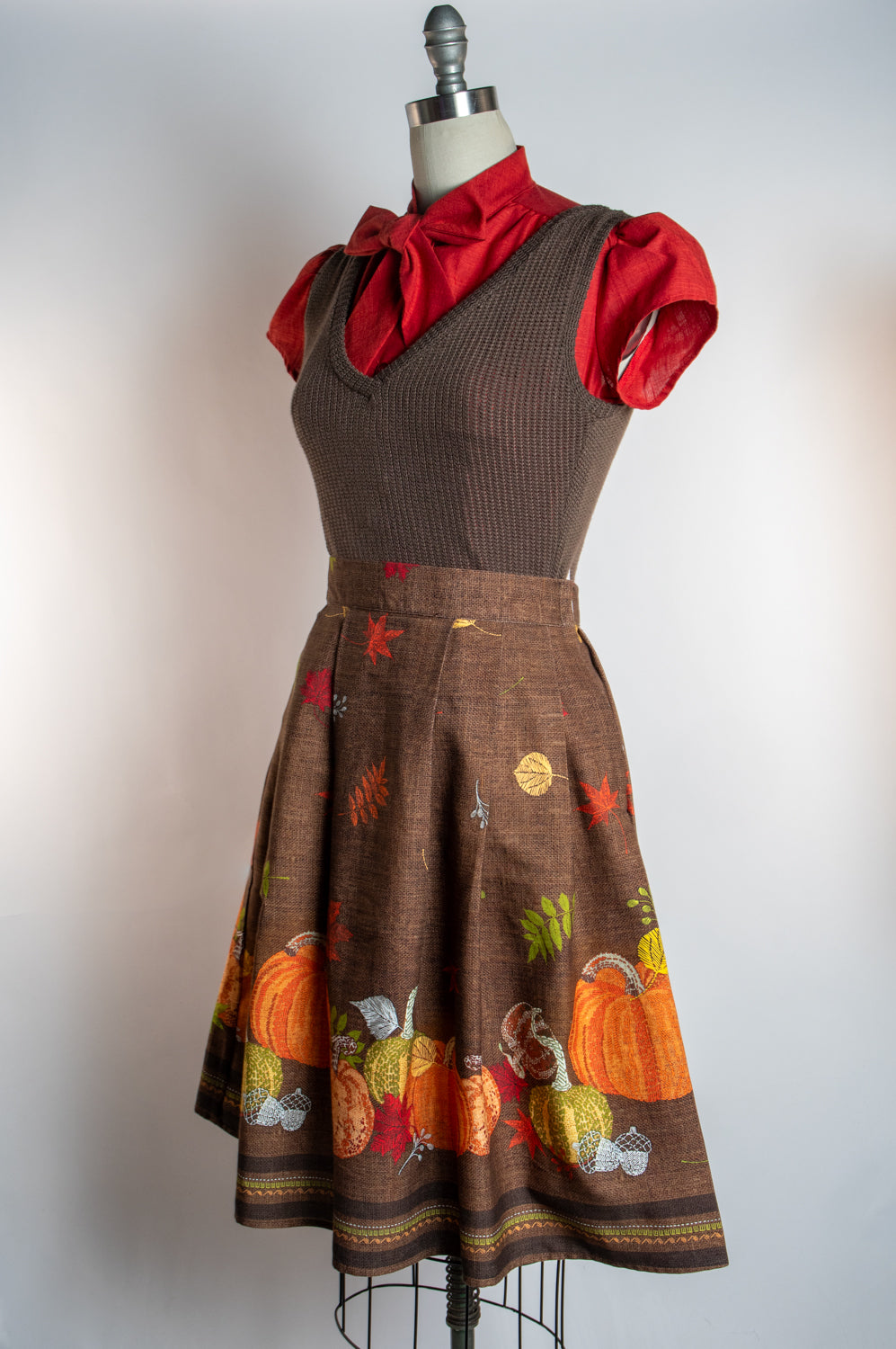 Estelle Blouse - Linen Look, Rust