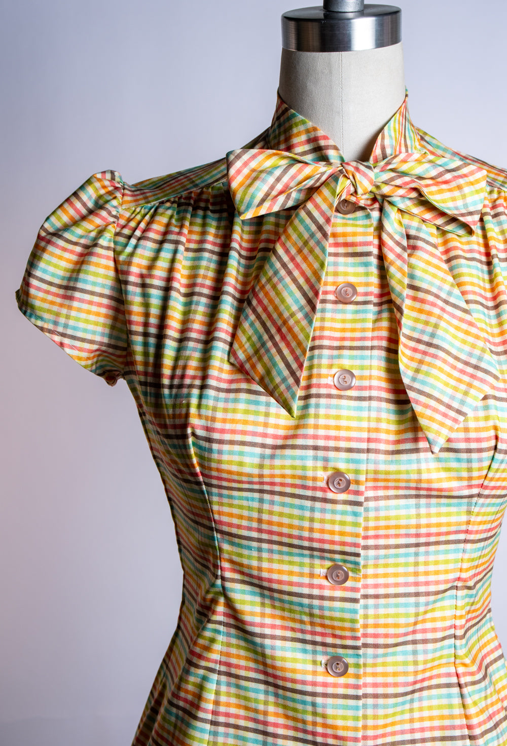 Made-To-Order: Estelle Blouse, Vintage Plaid - Heart of Haute