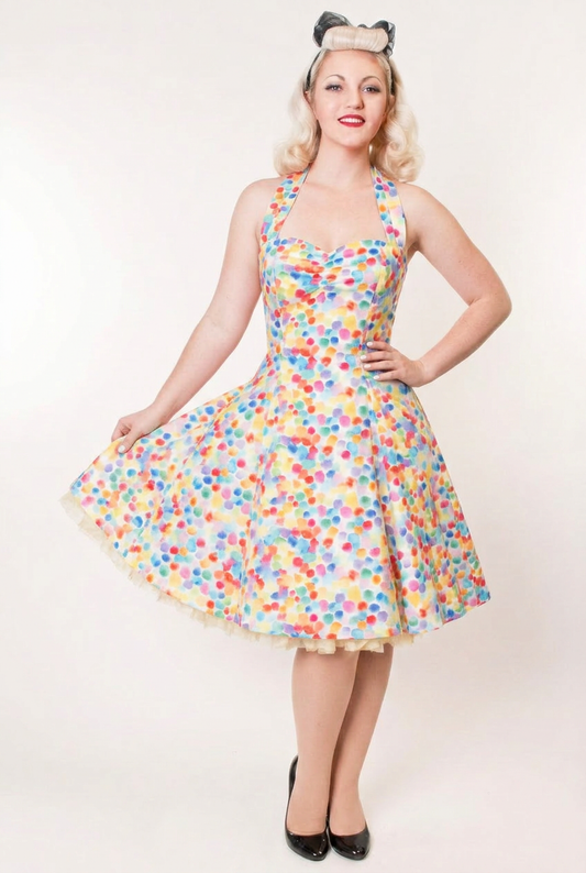Sweetie Dress- Rainbow Paint Drops *sale