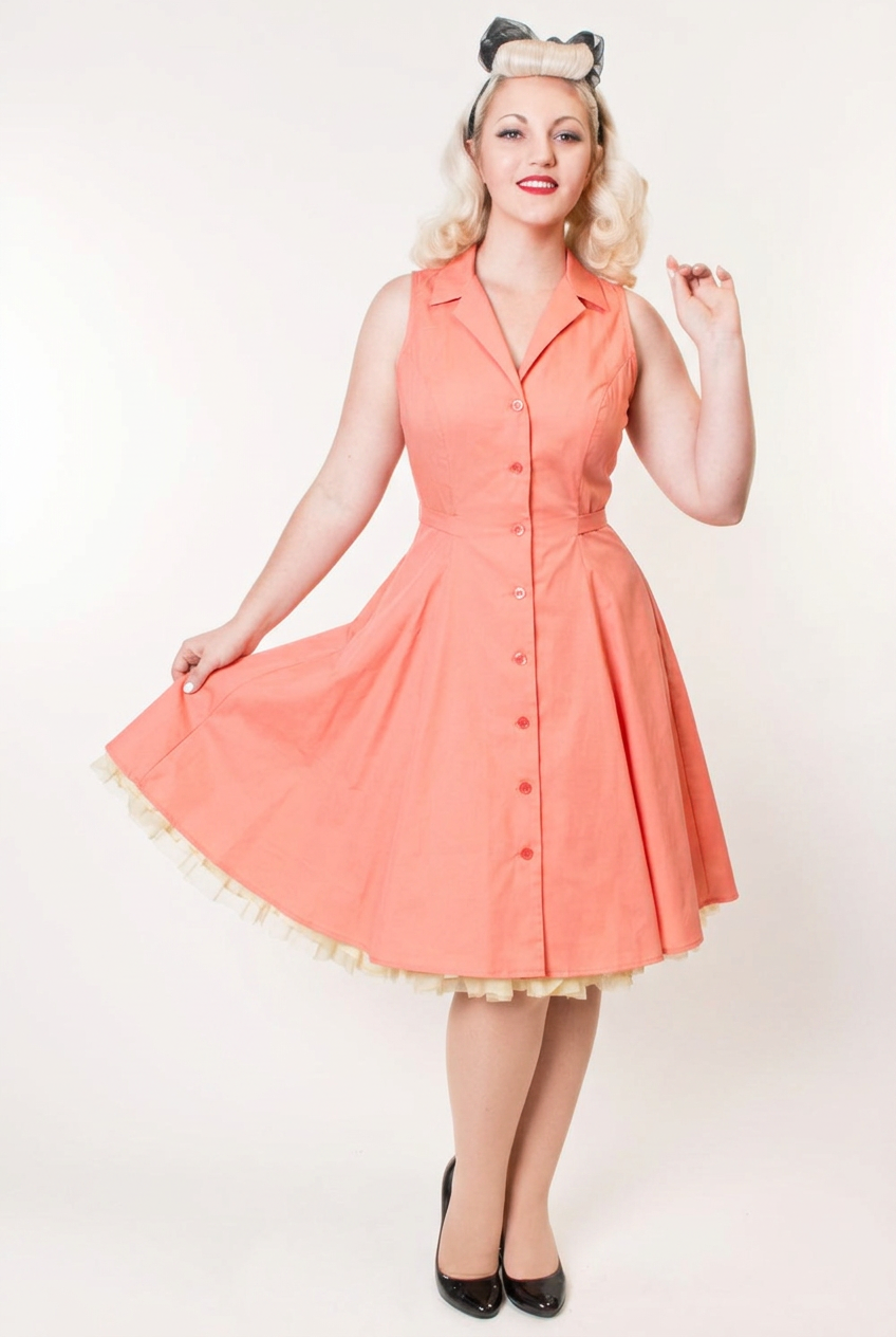 Betty Lou Dress - Coral *sale