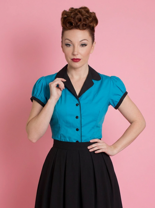 Dolly Blouse - Summer Blue