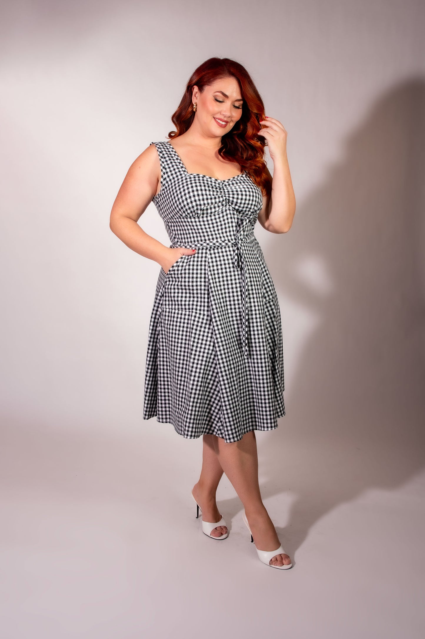 Sadie Dress - Black Gingham