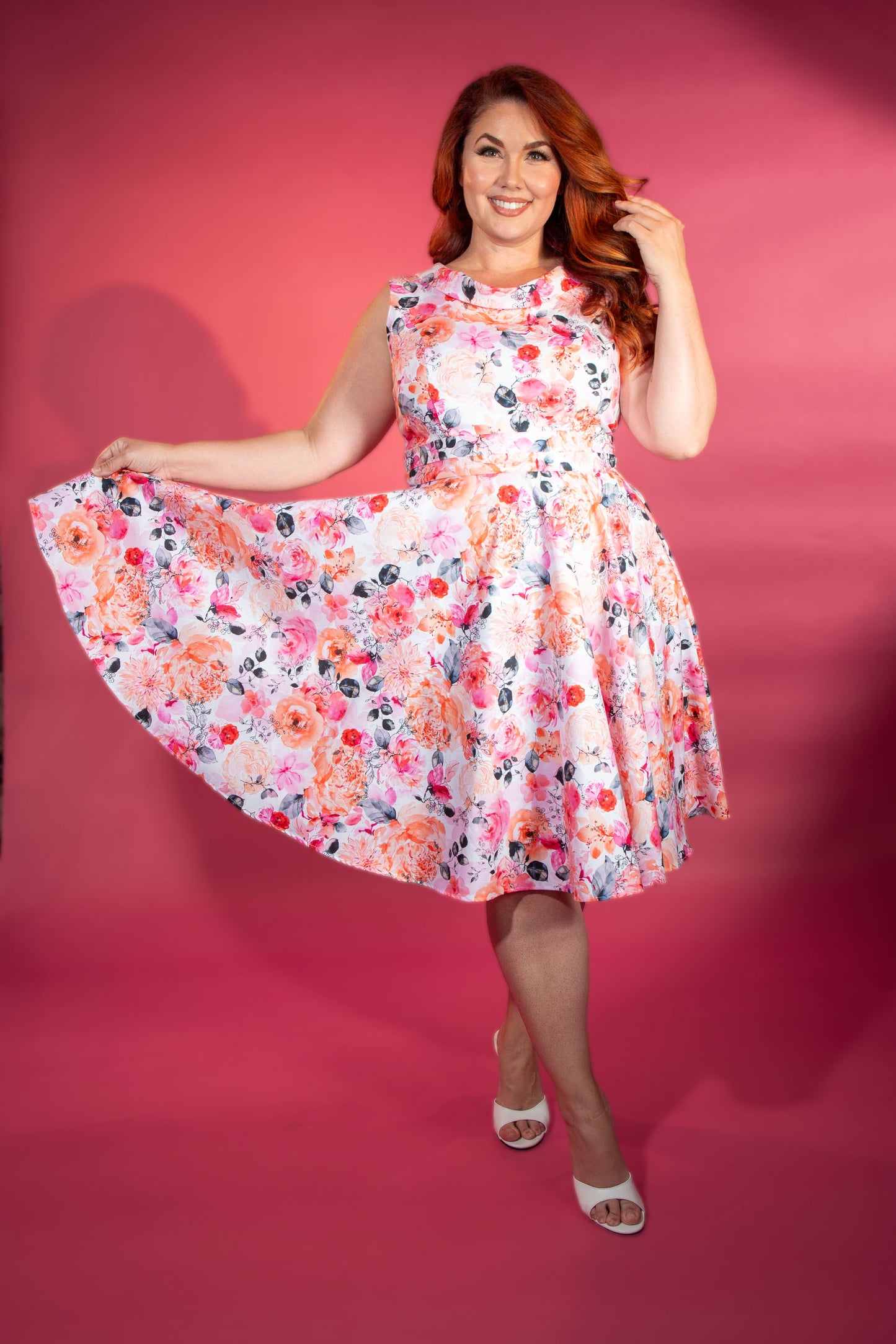 Suzette Dress - Coral Bouquet
