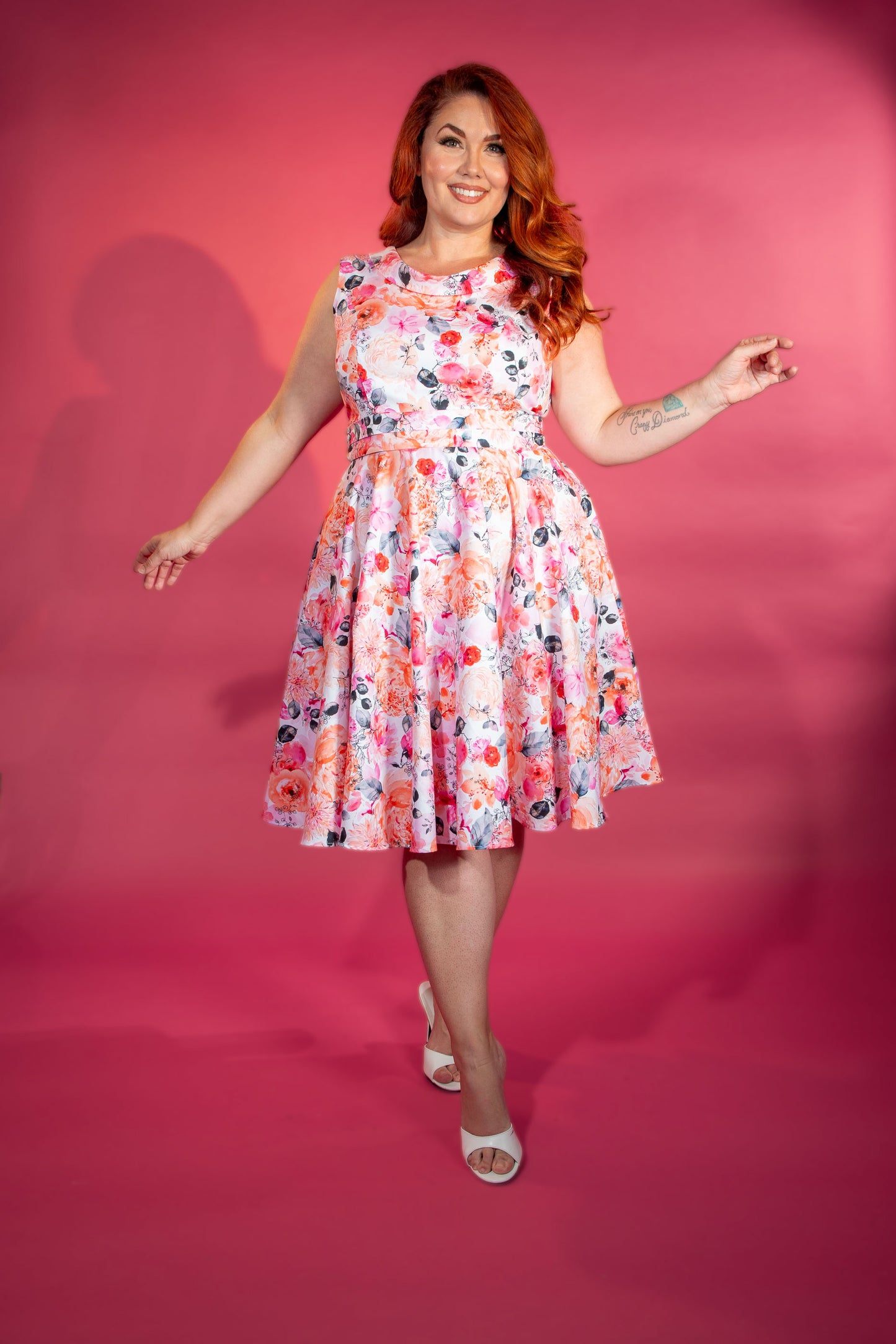Suzette Dress - Coral Bouquet