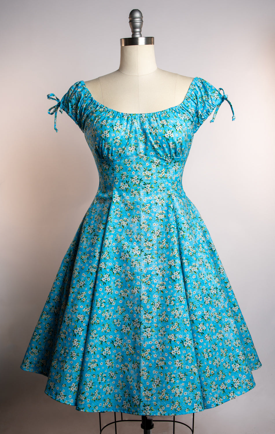 Hilda Dress - Aqua Blossom
