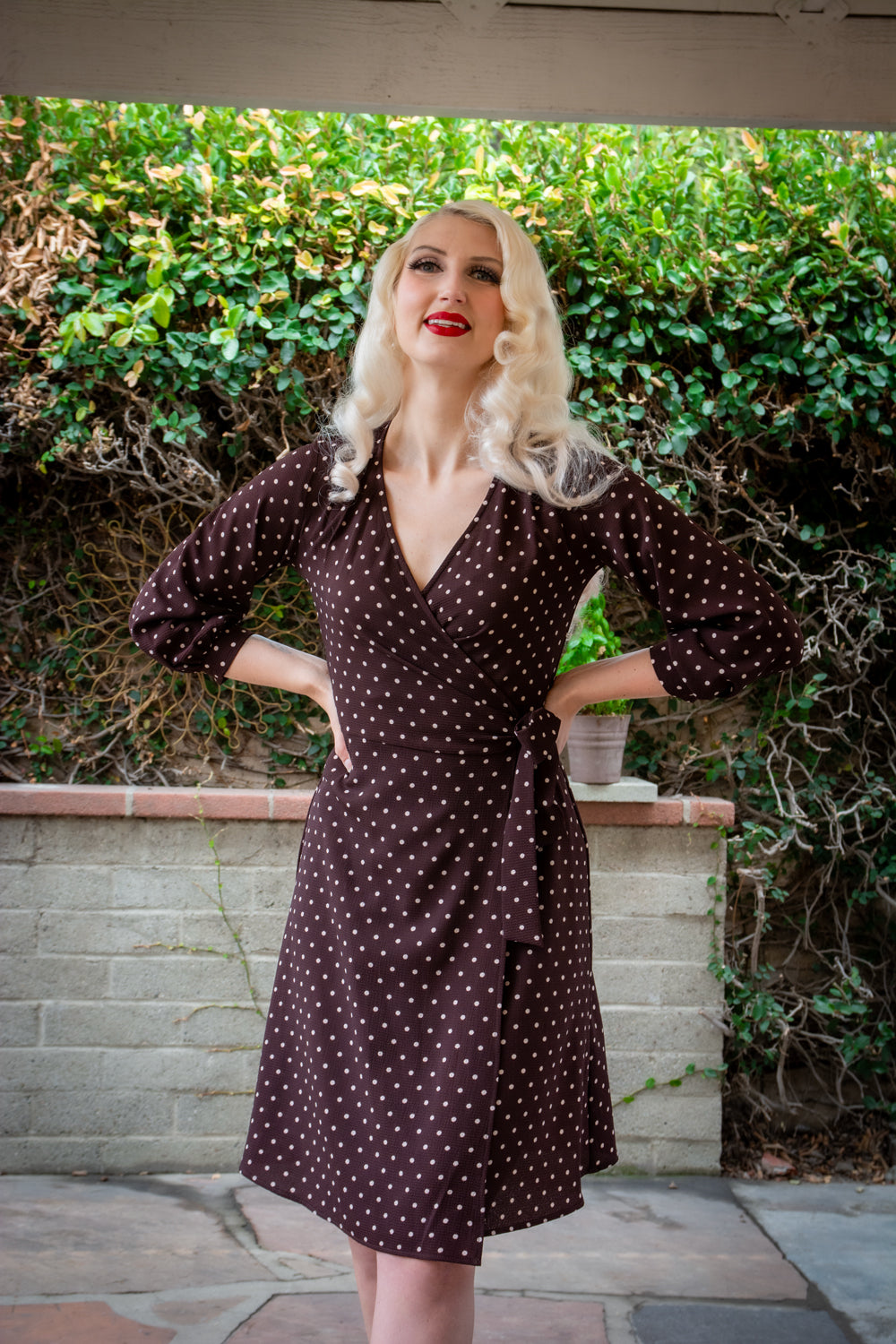 Rita Dress- Chocolate Dot