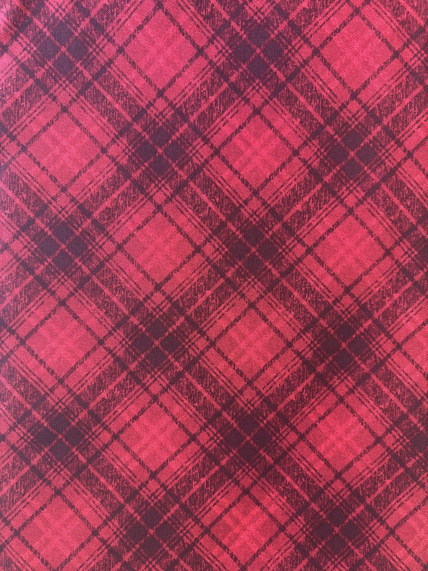 Bias Plaid Red Fabric *sale