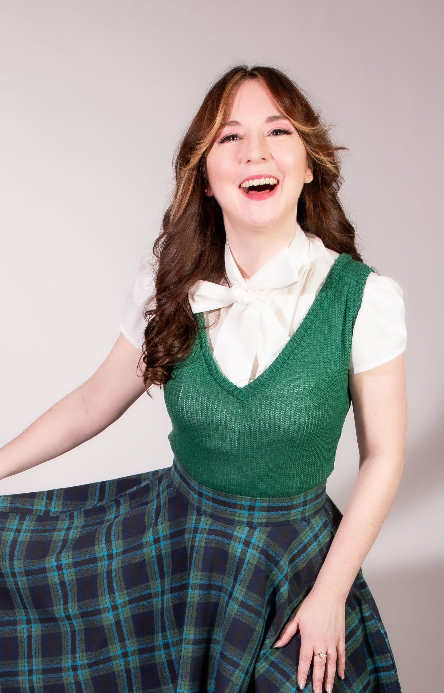 Vivi Vest- Open Knit, Evergreen