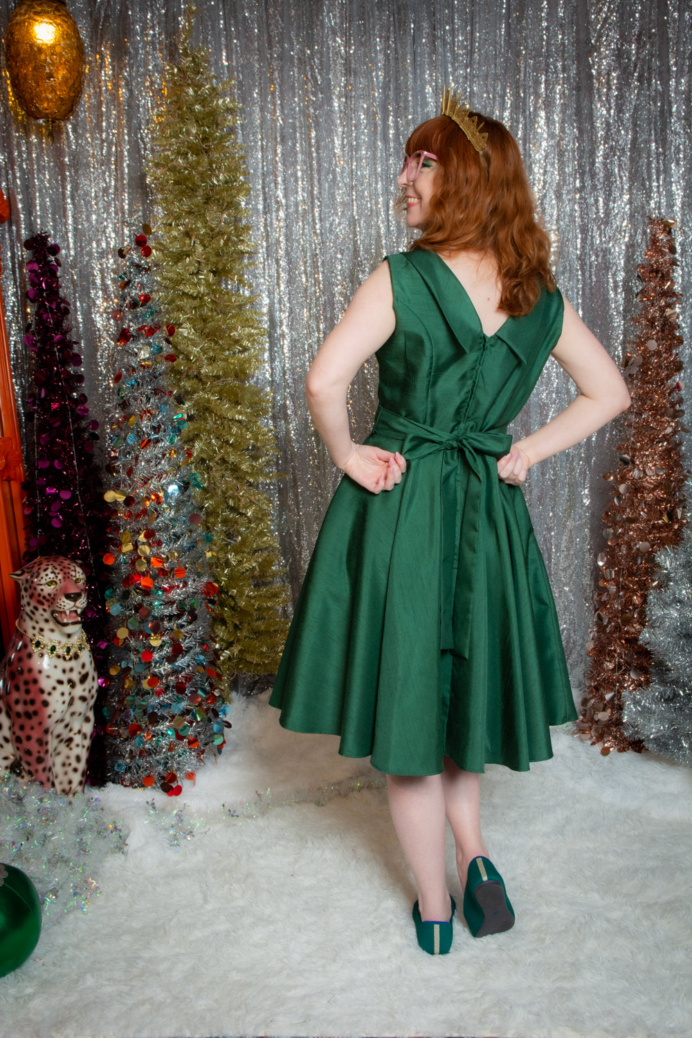 Suzette Dress - Shantung, Green