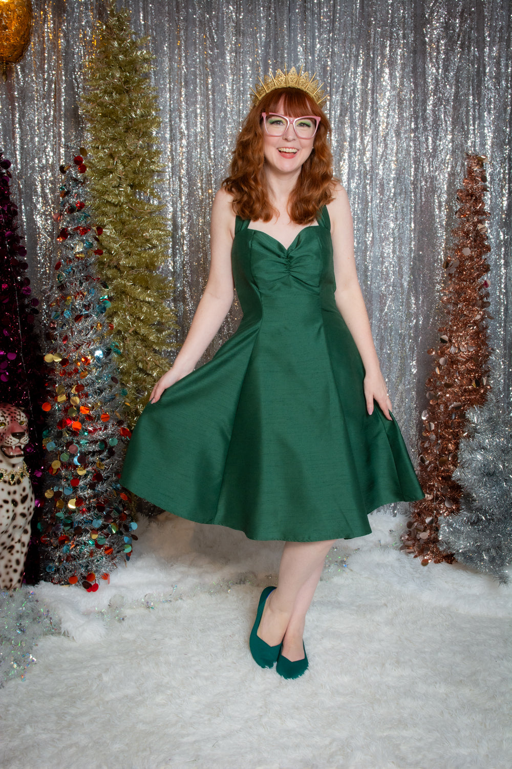 Sweetie Dress- Shantung, Green Heart of Haute Sweetie Dress- Shantung, Green Heart of Haute