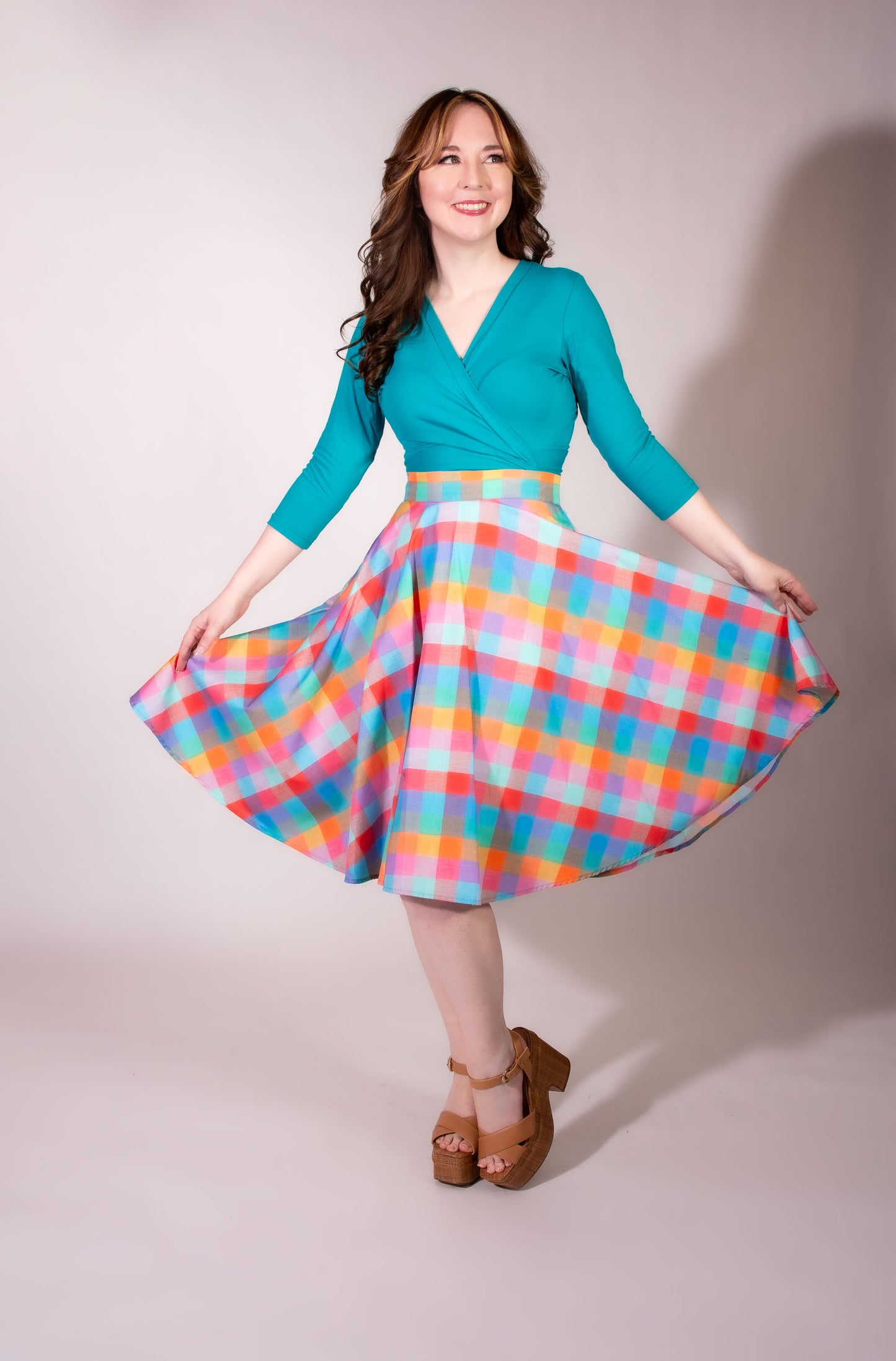 Circle Skirt - Rainbow Sherbet - Heart of Haute