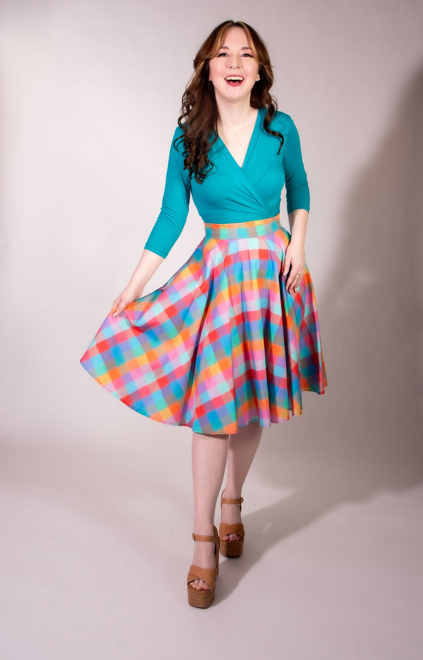 Circle Skirt - Rainbow Sherbet - Heart of Haute