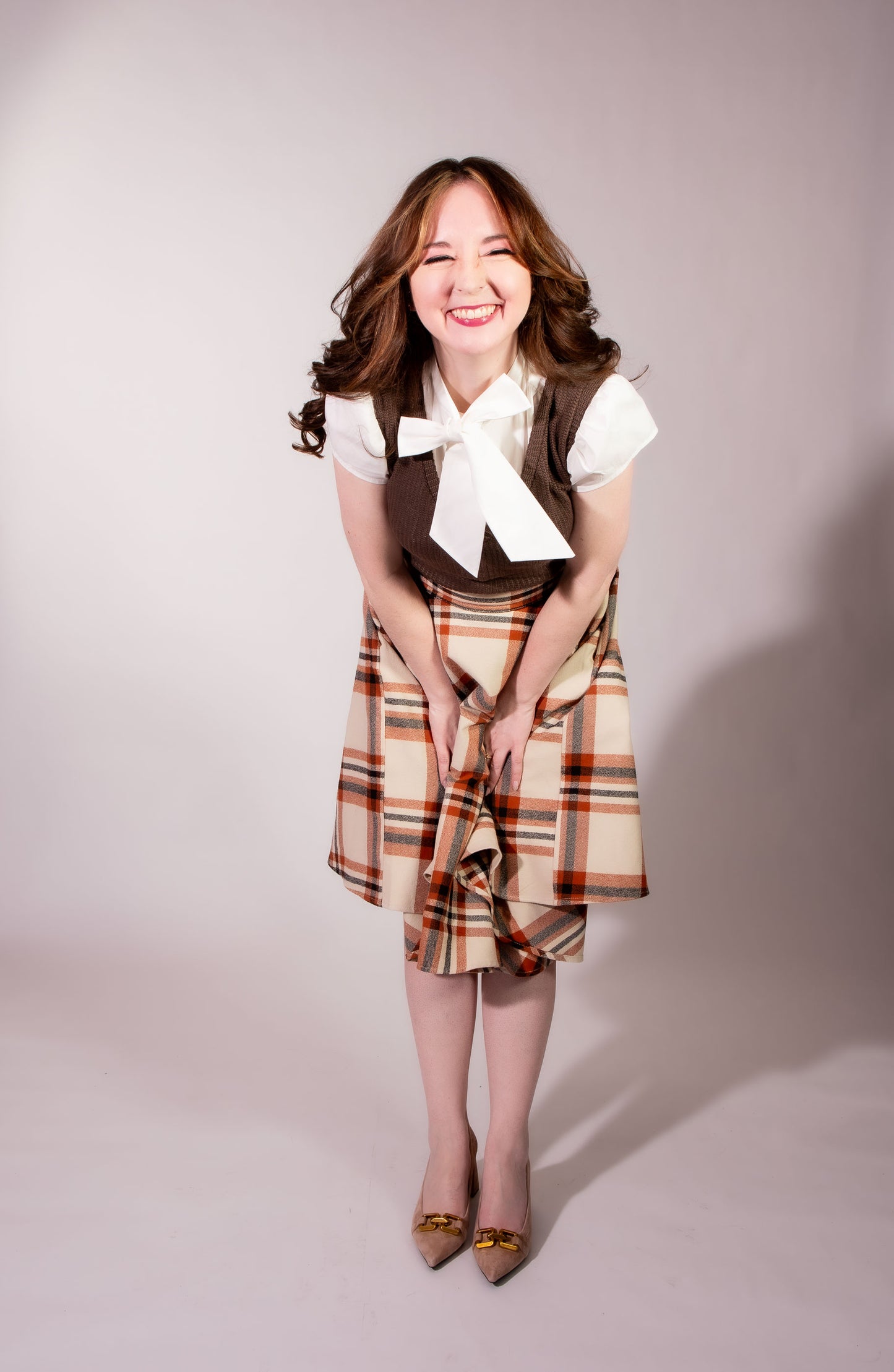 Haute Circle Skirt - Flannel, Pumpkin Spice Plaid - Heart of Haute