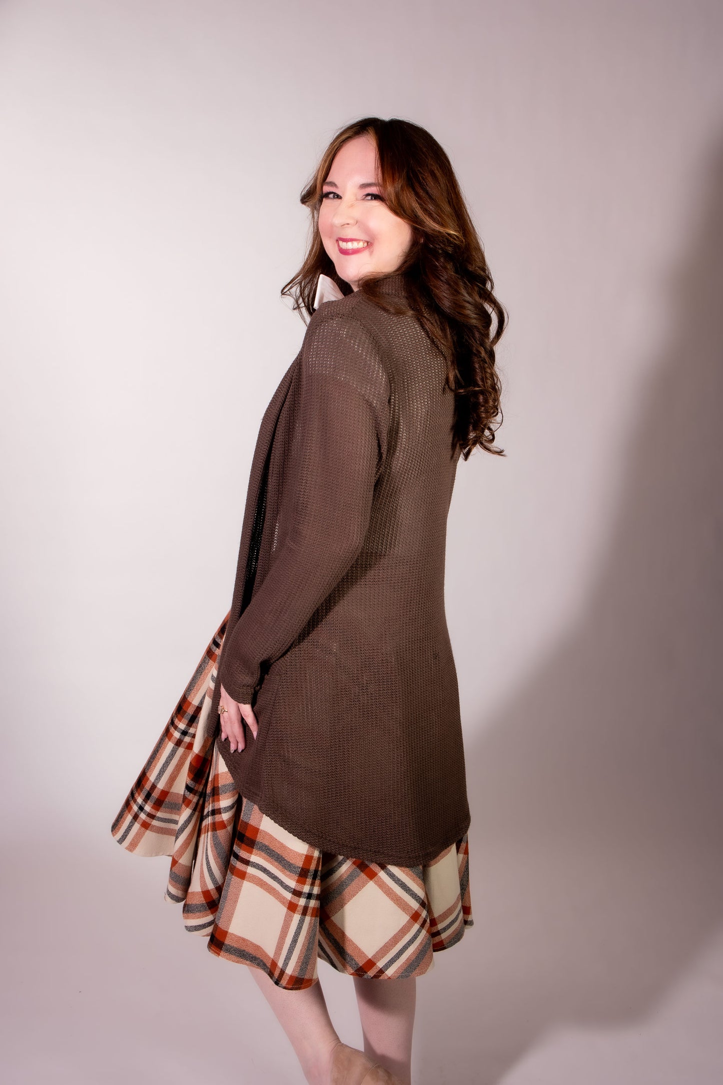Dreamy Duster - Open Knit, Brown