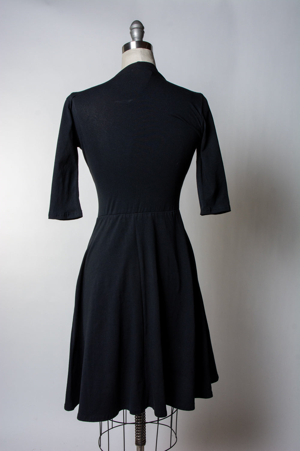 Joanie Knit Dress 3/4 Sleeve - Black