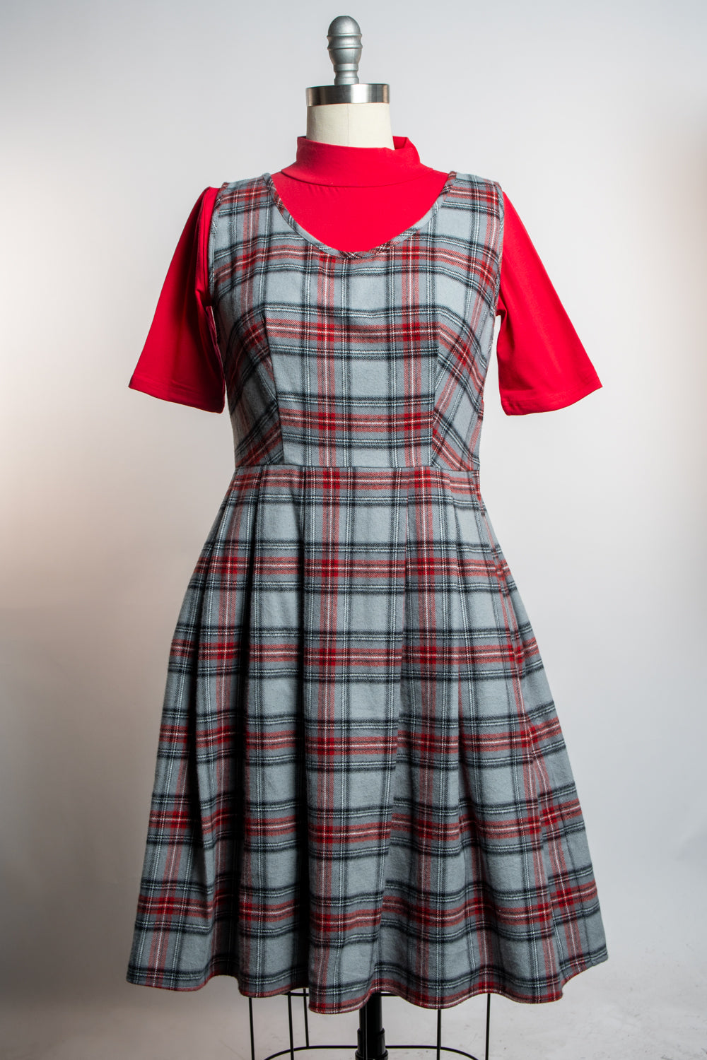 Judy Jumper - Grey Plaid Flannel (sample)*sale