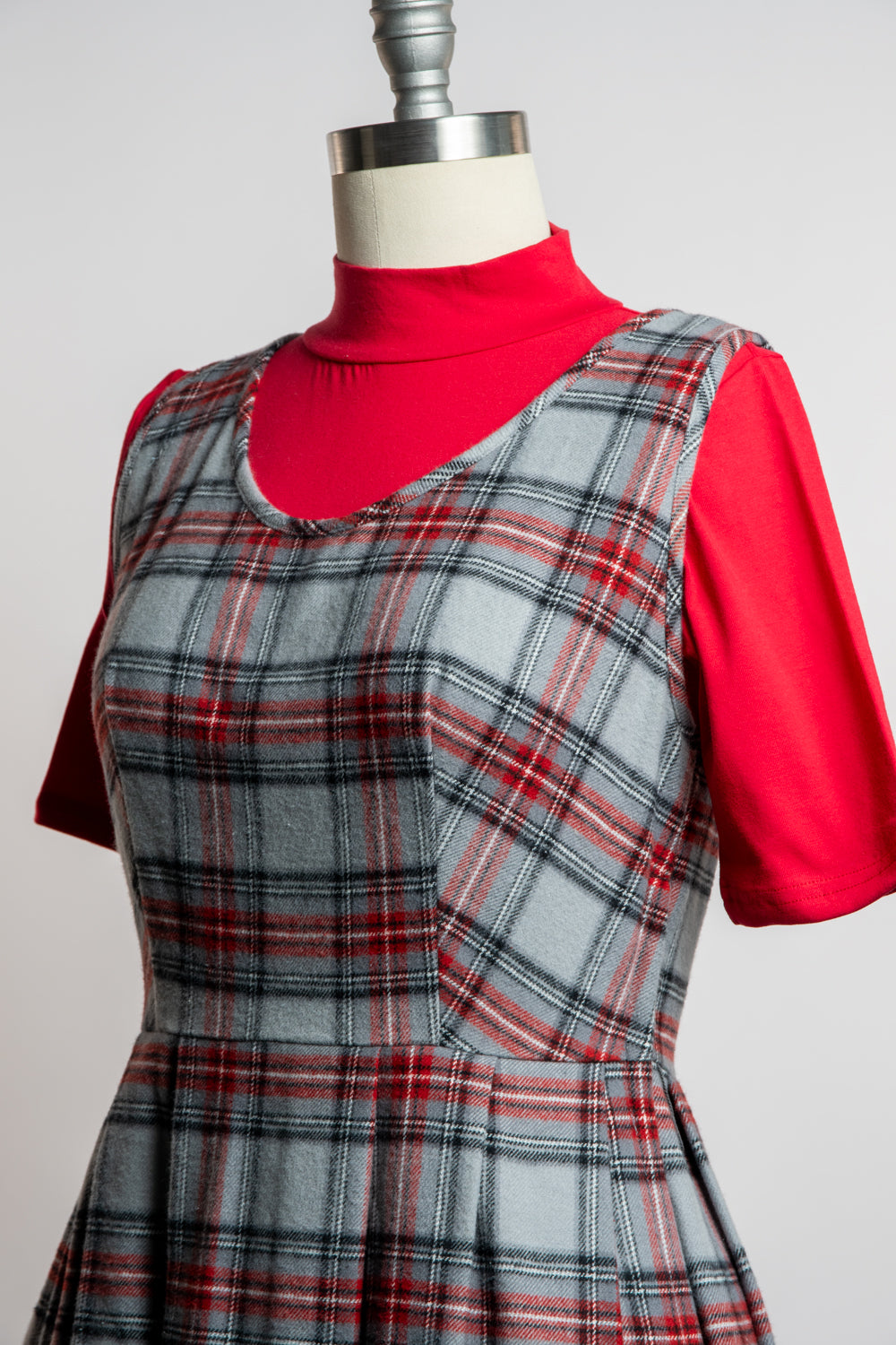 Judy Jumper - Grey Plaid Flannel (sample)*sale