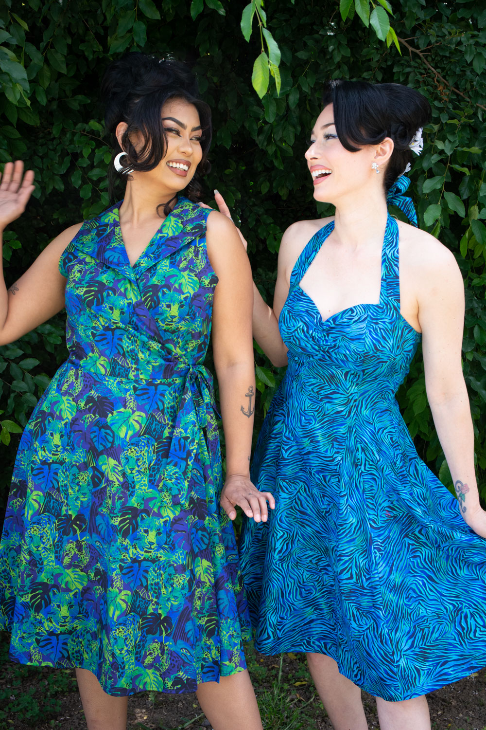 Sweetie Dress- Electric Blue Zebra *sale