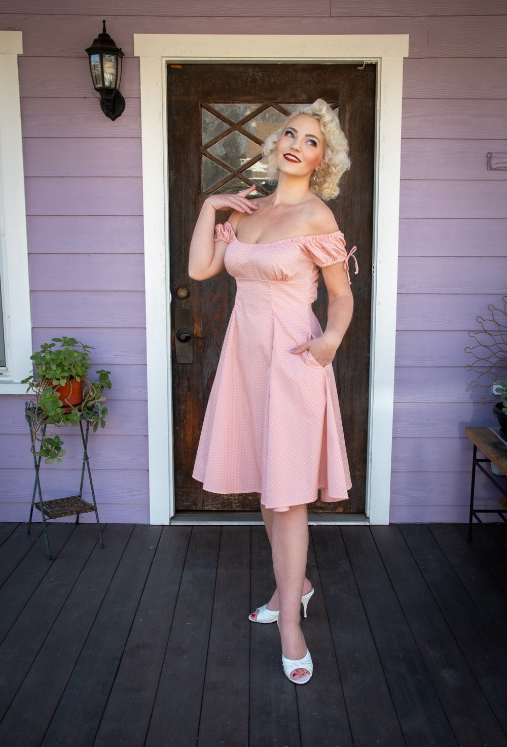 Hilda Dress - Pink Dot