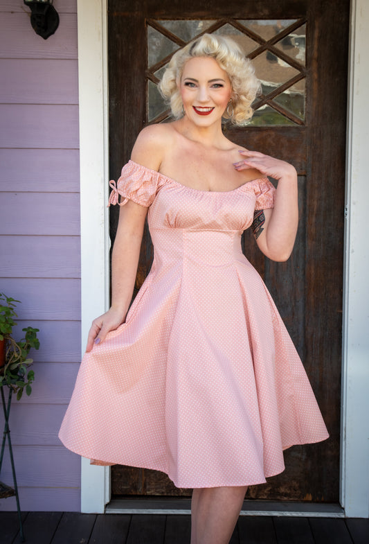 Hilda Dress - Pink Dot