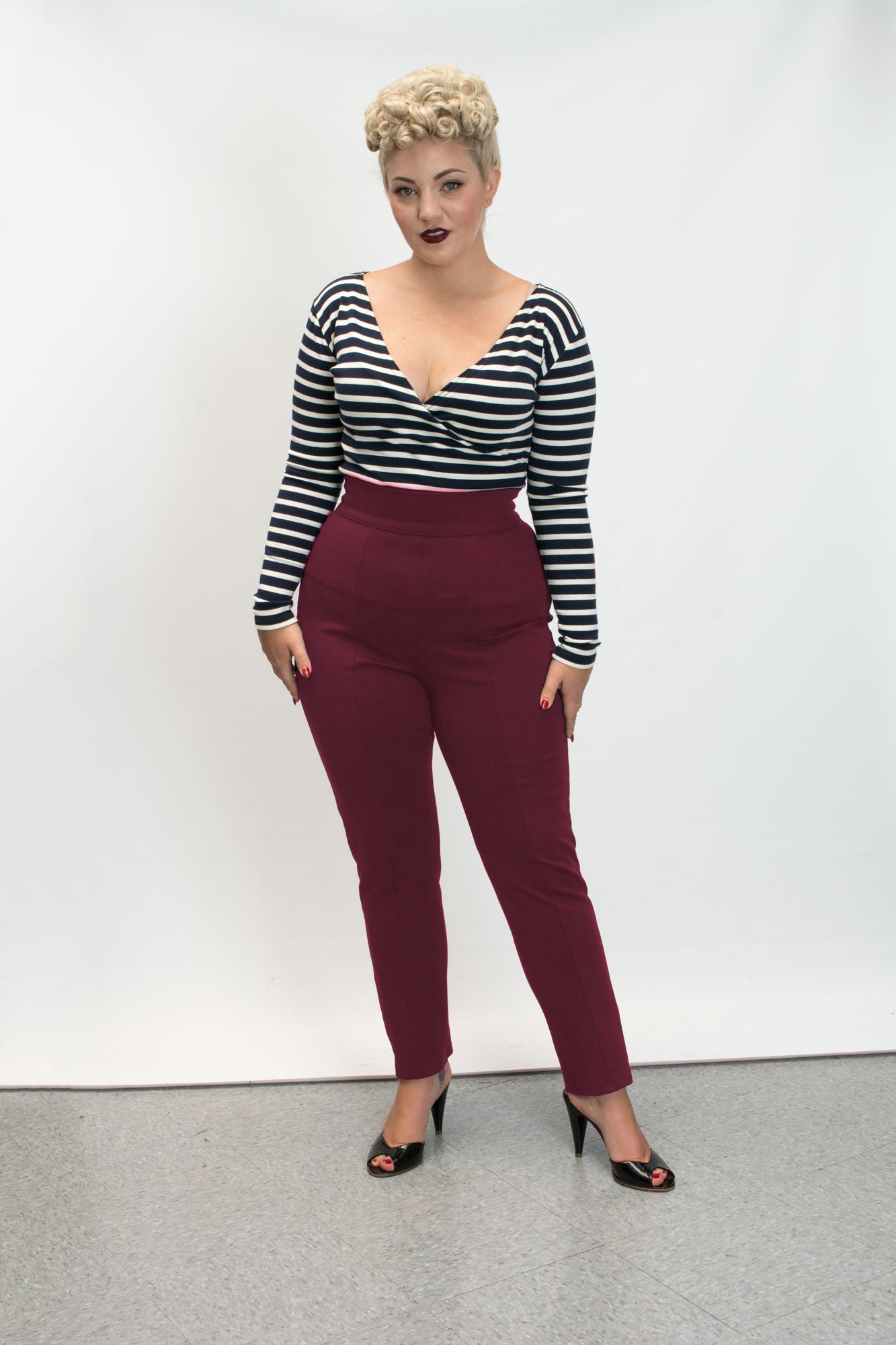 Cigarette Pant - Burgundy