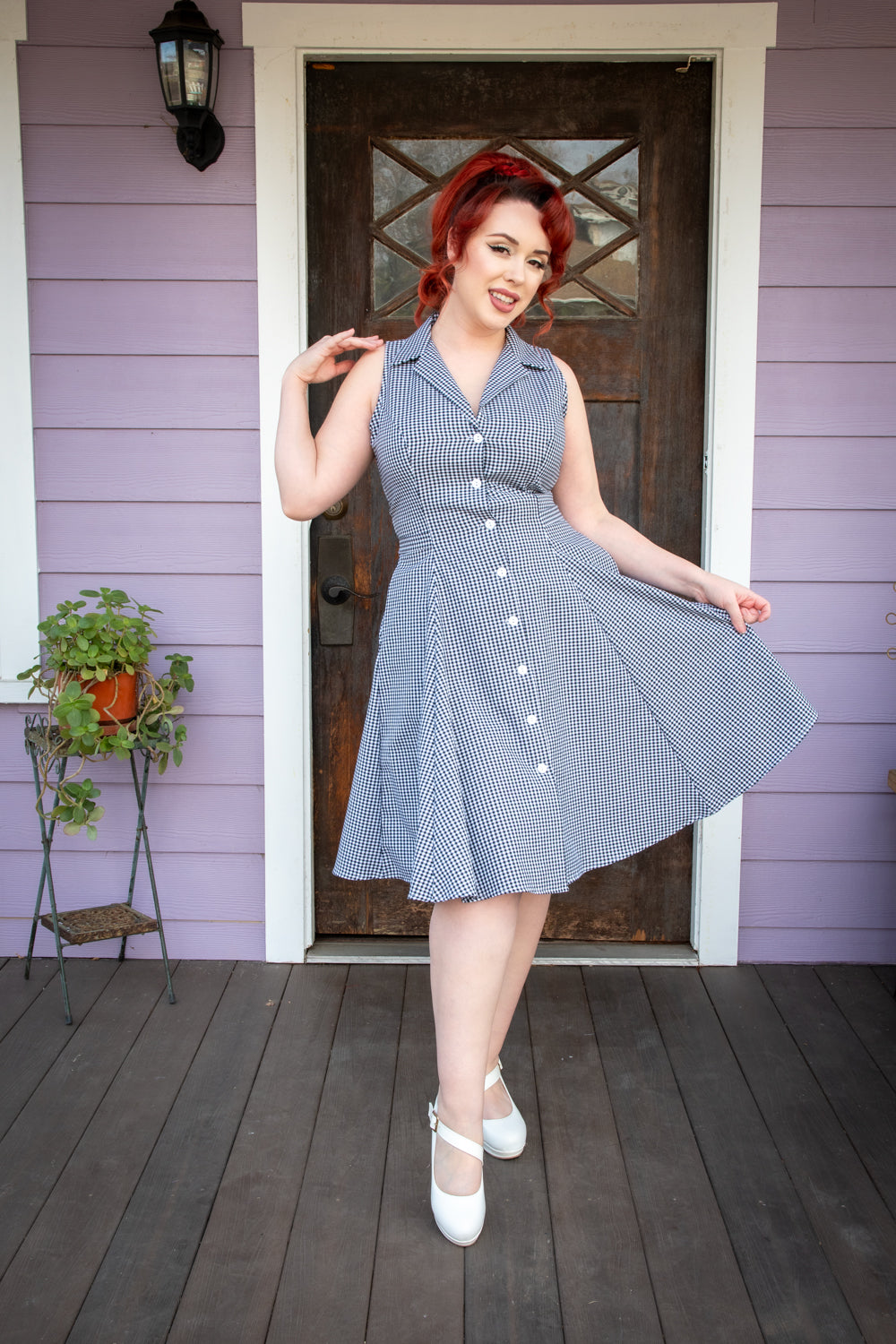 Betty Lou Dress - Black Gingham