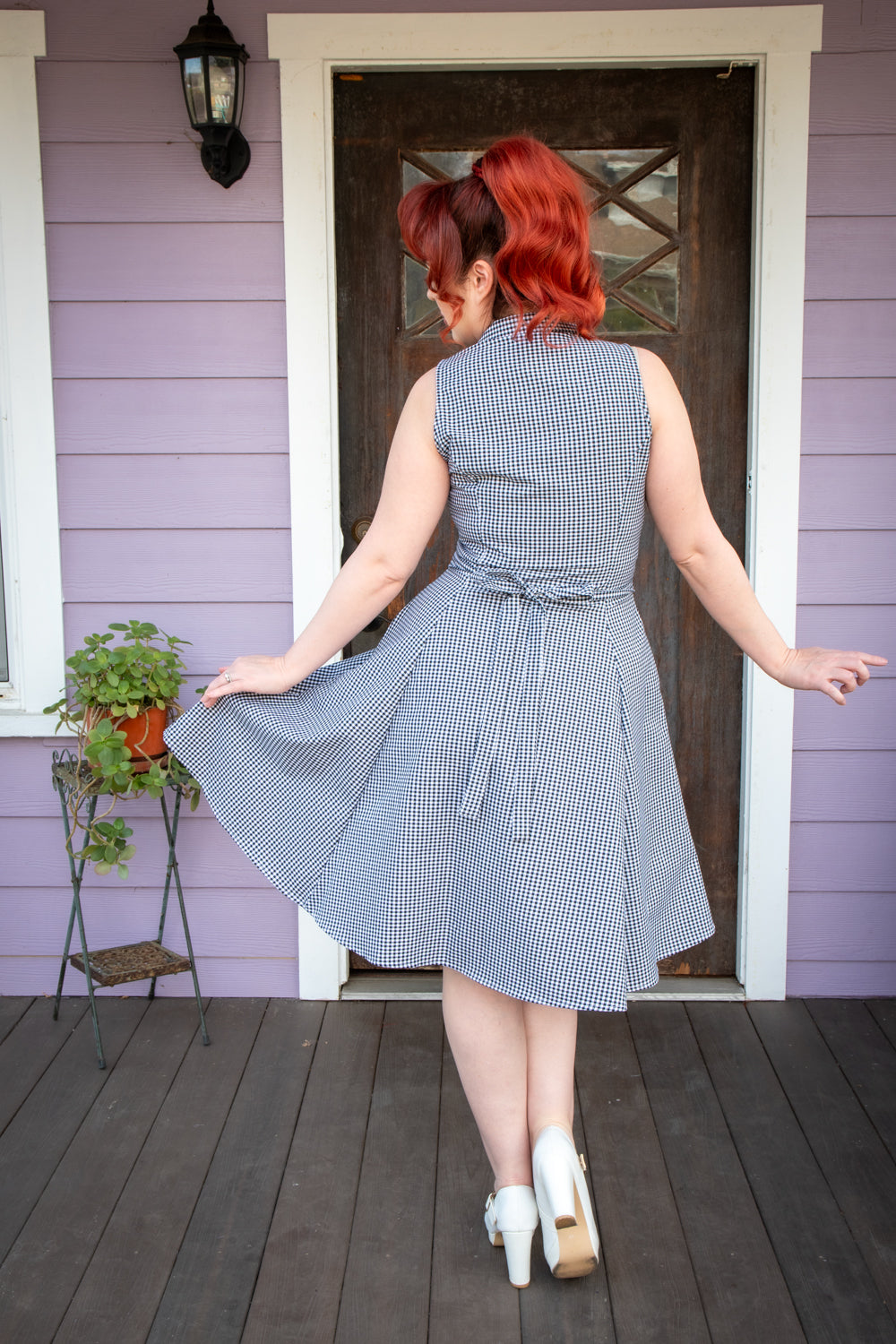Betty Lou Dress - Black Gingham