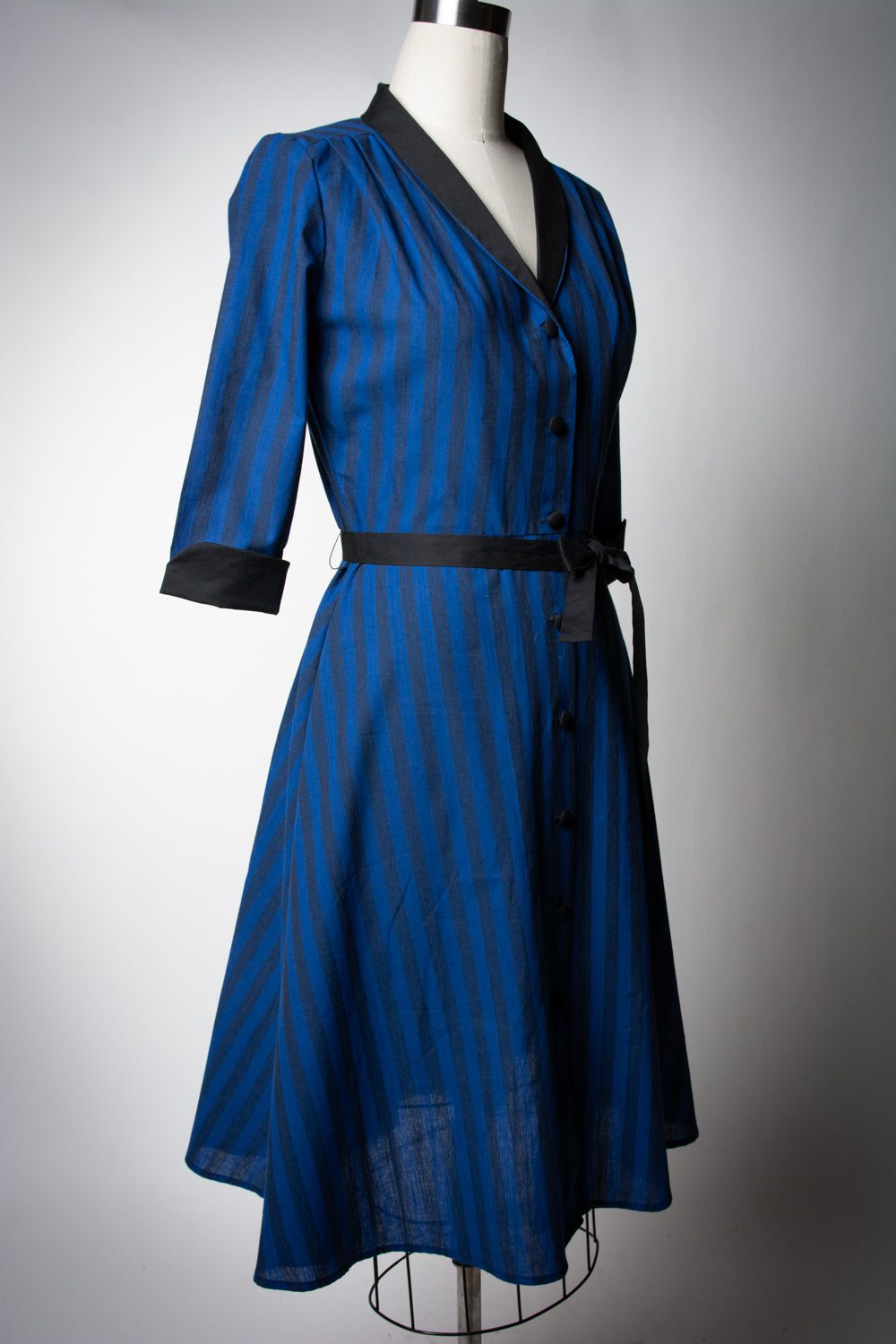 Lucille Dress - Royal Stripe