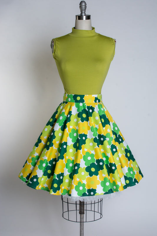 MB Circle Skirt - Pop Flower, Green