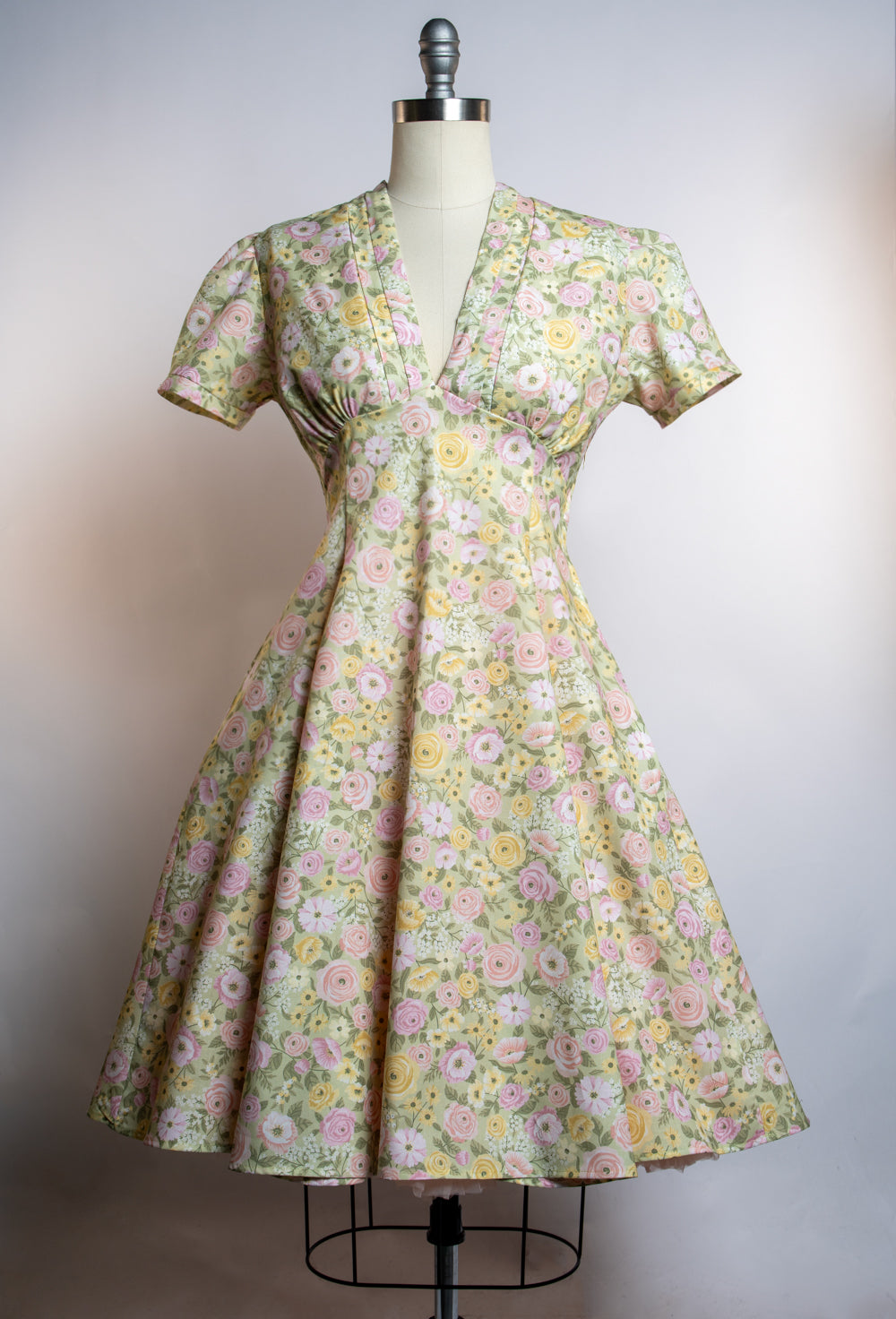Madison Dress - Abigail Floral, Green