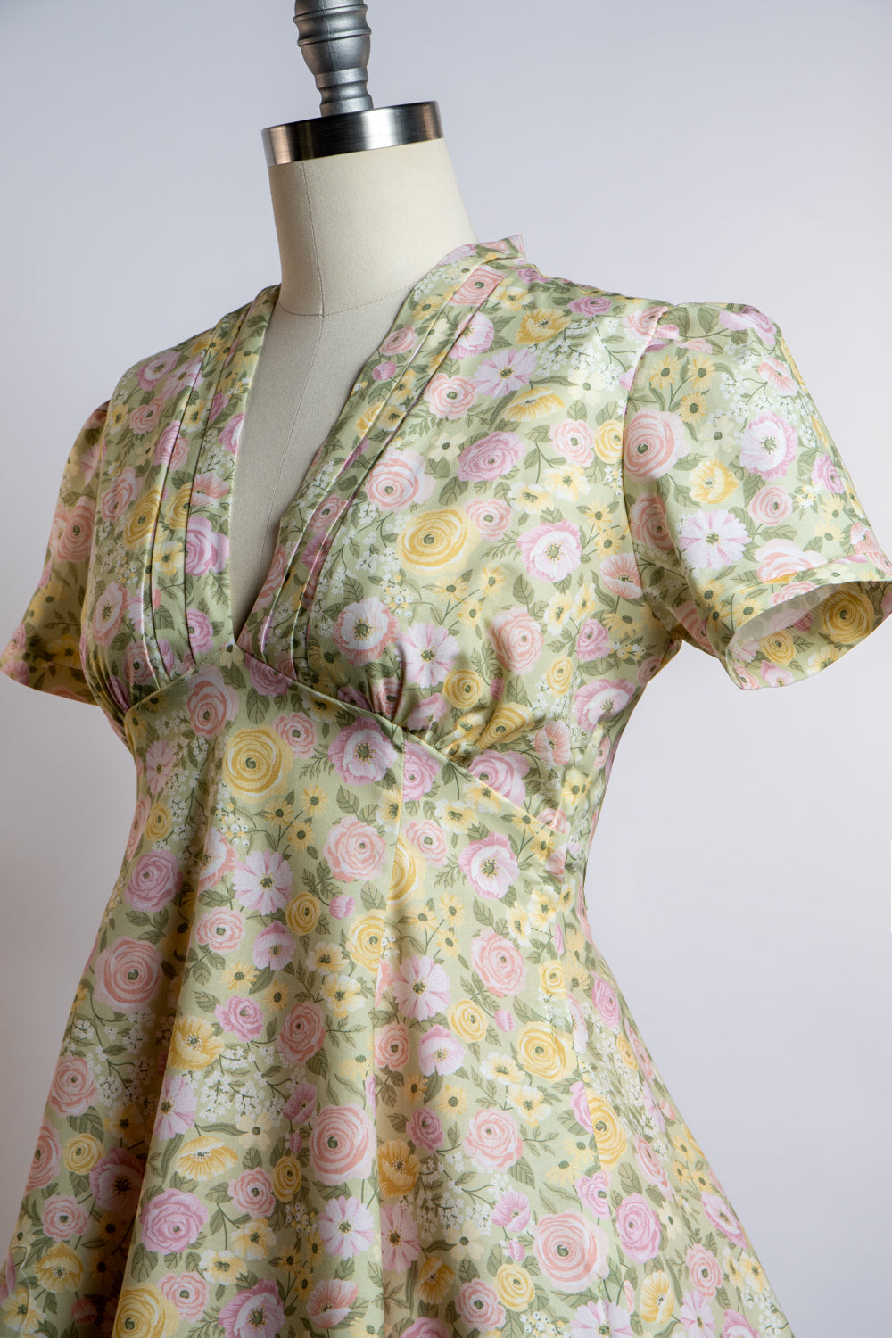 Madison Dress - Abigail Floral, Green