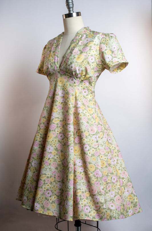 Madison Dress - Abigail Floral, Green