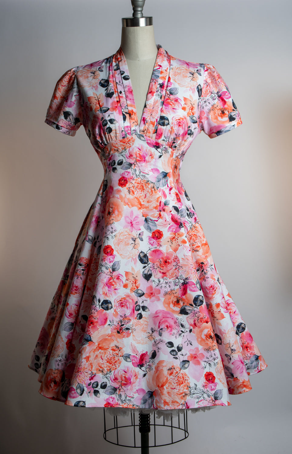 Madison Dress - Coral Bouquet