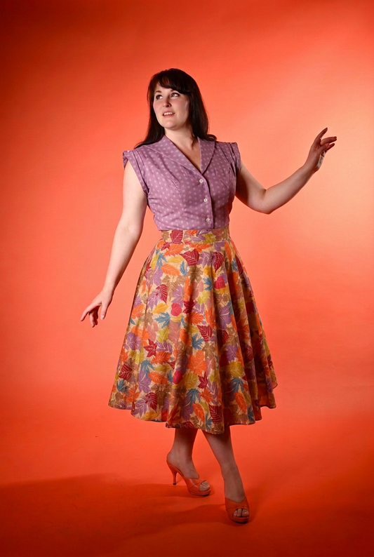 Circle Skirt- Dancing Leaves