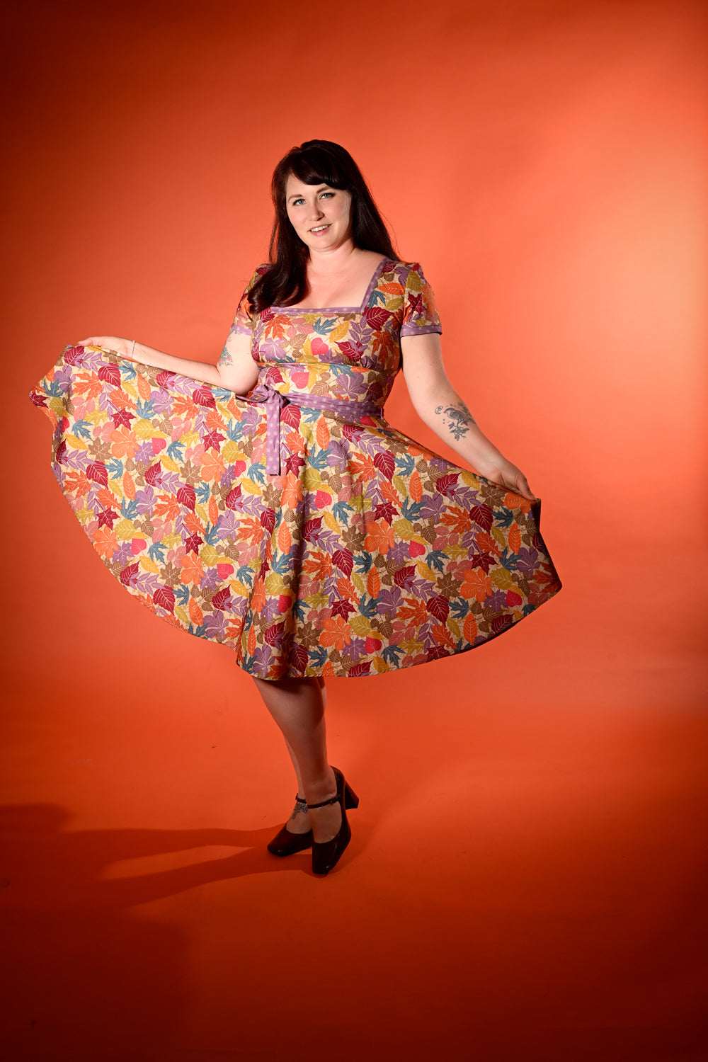 PRE-ORDER Simone Dress- Dancing Leaves