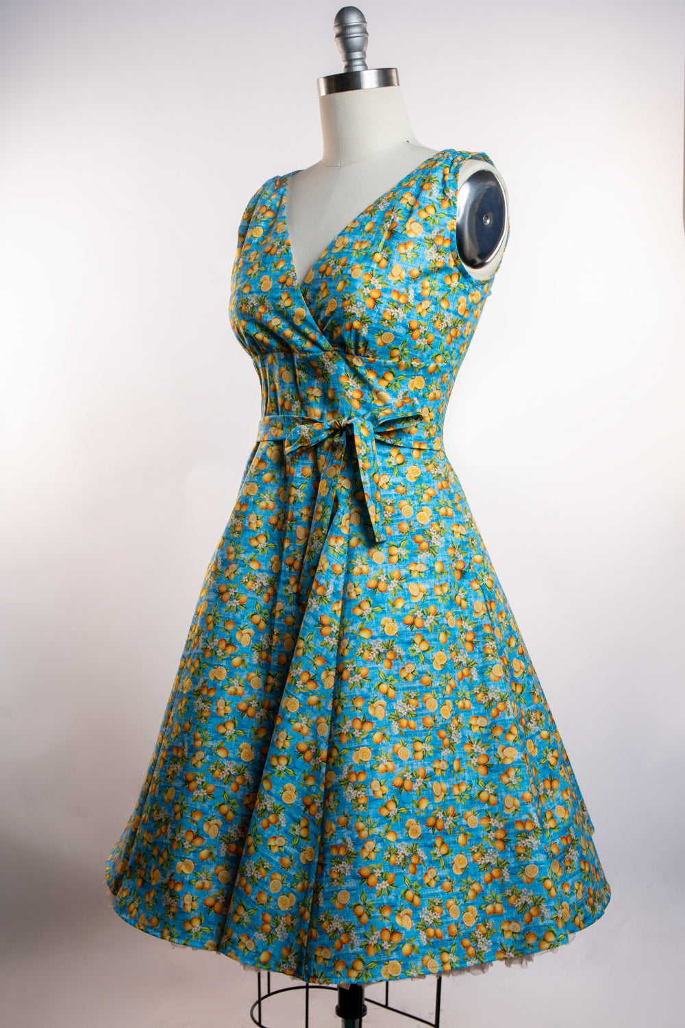 Marie Dress - Aqua Lemon Blossom