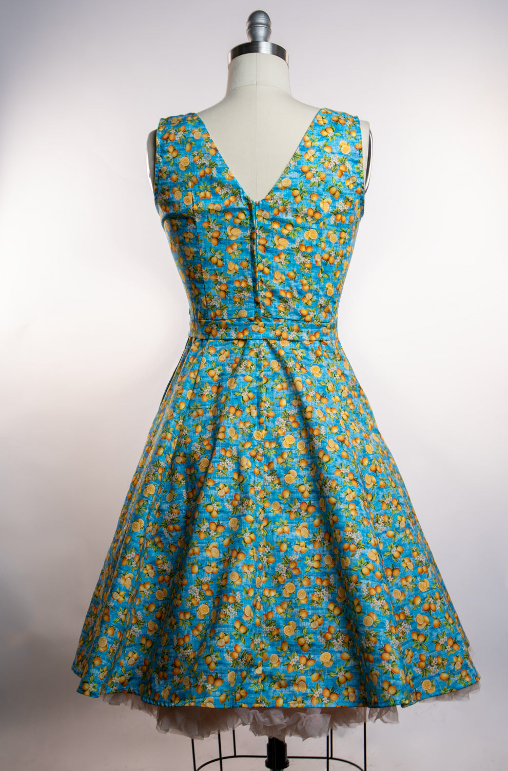Marie Dress - Aqua Lemon Blossom