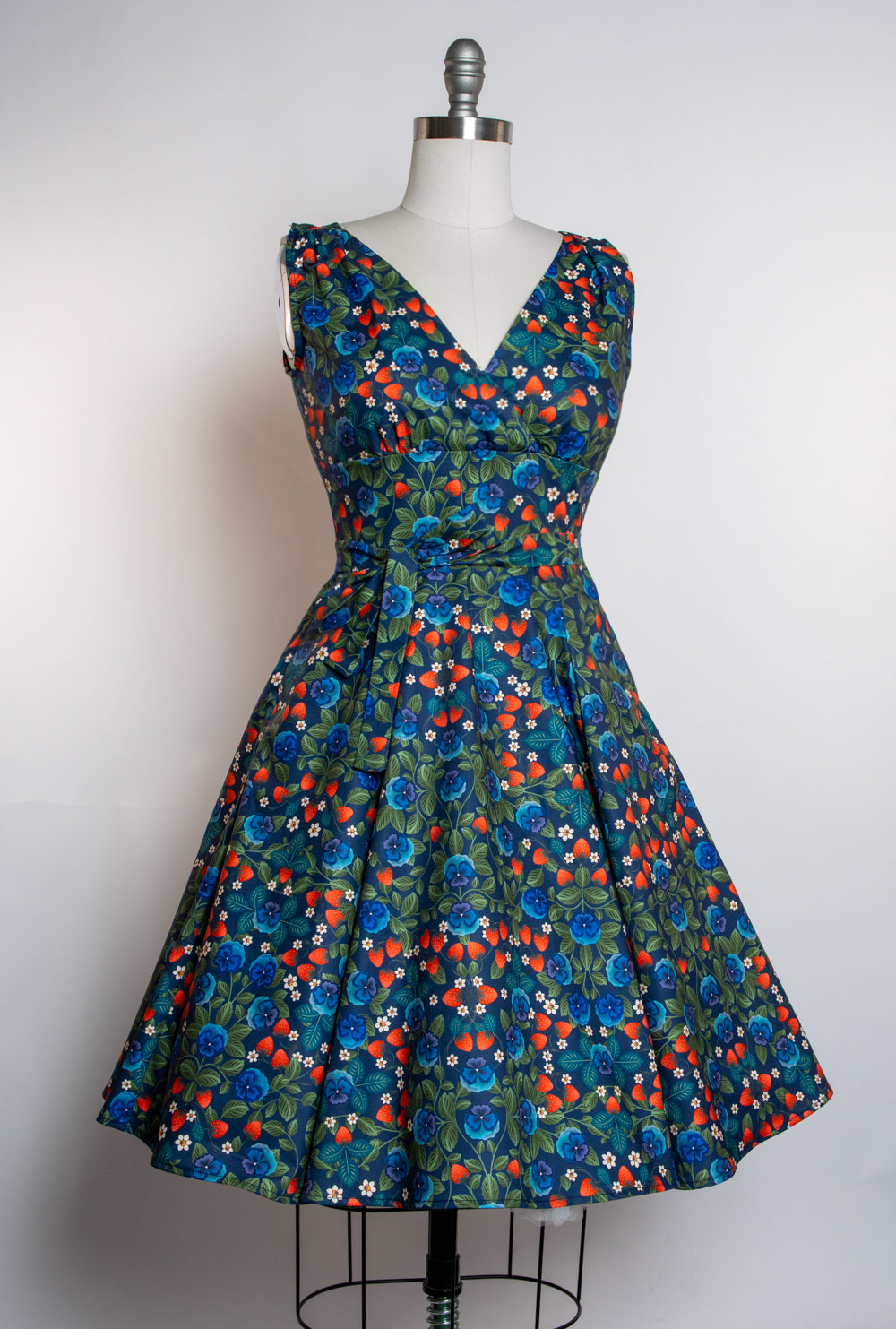 Marie Dress - Berries & Pansies