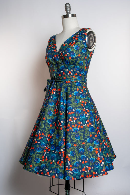 Marie Dress - Berries & Pansies