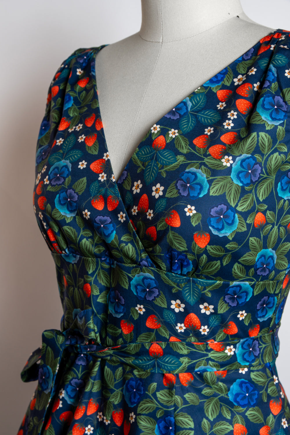 Marie Dress - Berries & Pansies