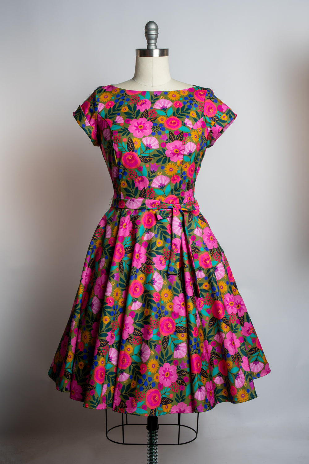 Melody Dress- Gloria's Garden, Olive