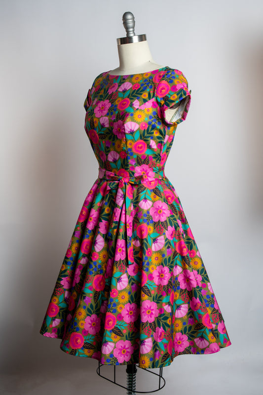 Melody Dress- Gloria's Garden, Olive