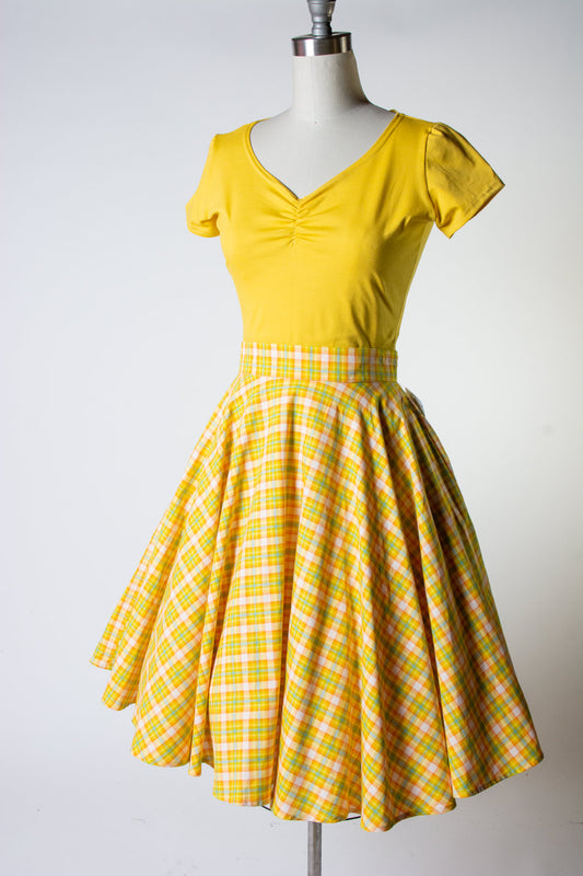 Haute Circle Skirt - Vintage Plaid