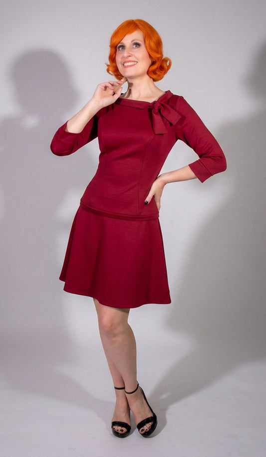 PRE-ORDER Jackie Dress- Crimson