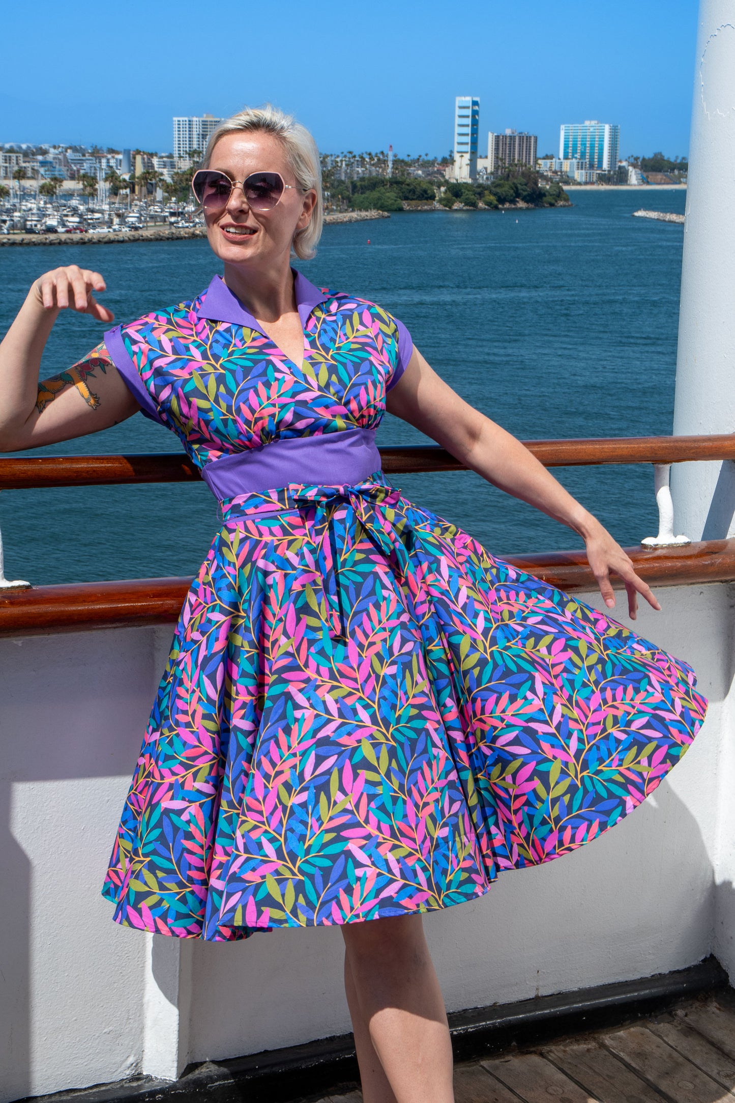 Kim Dress- Vibrant Vines – Heart of Haute