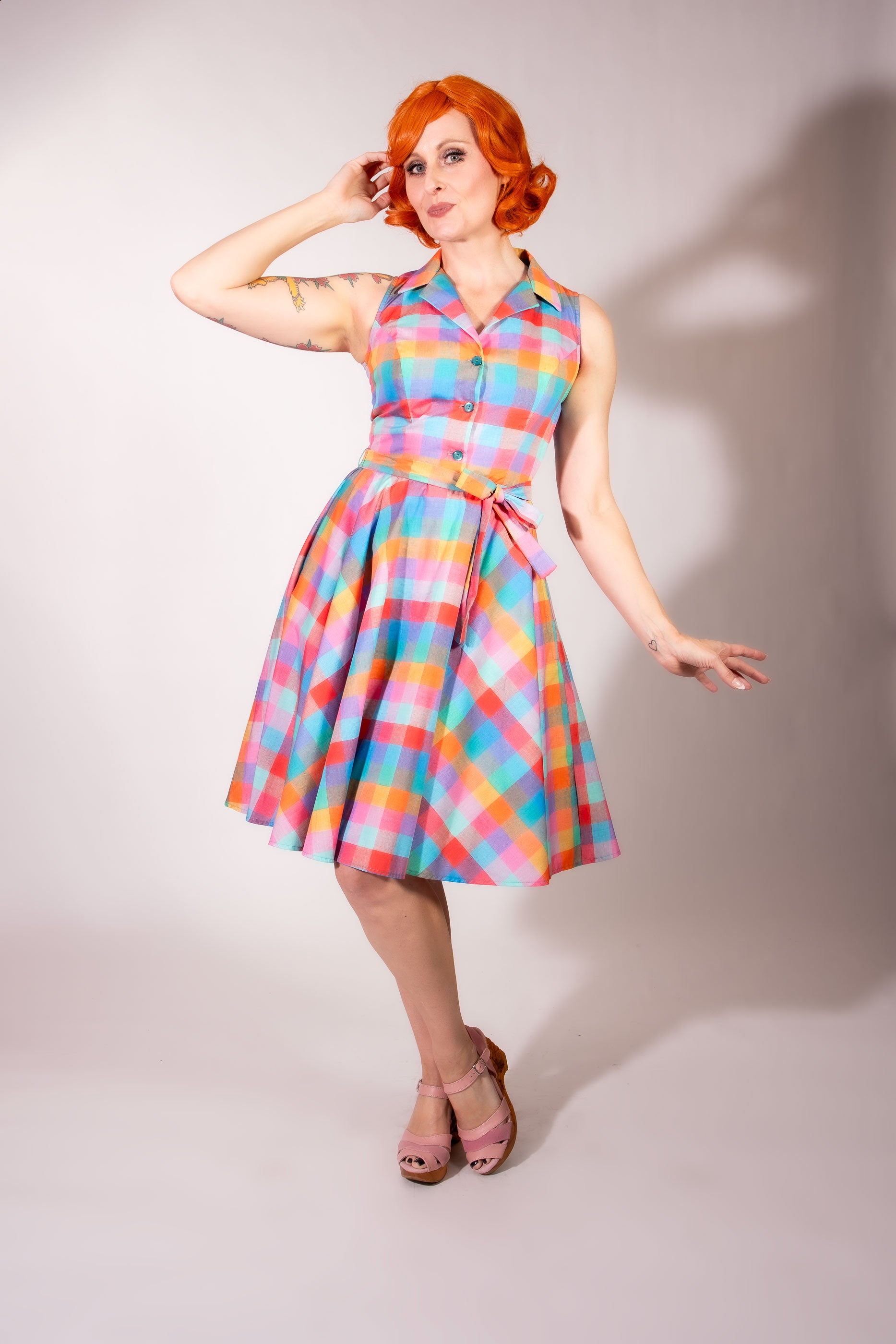 Staci Dress- Rainbow Sherbet - Heart of Haute