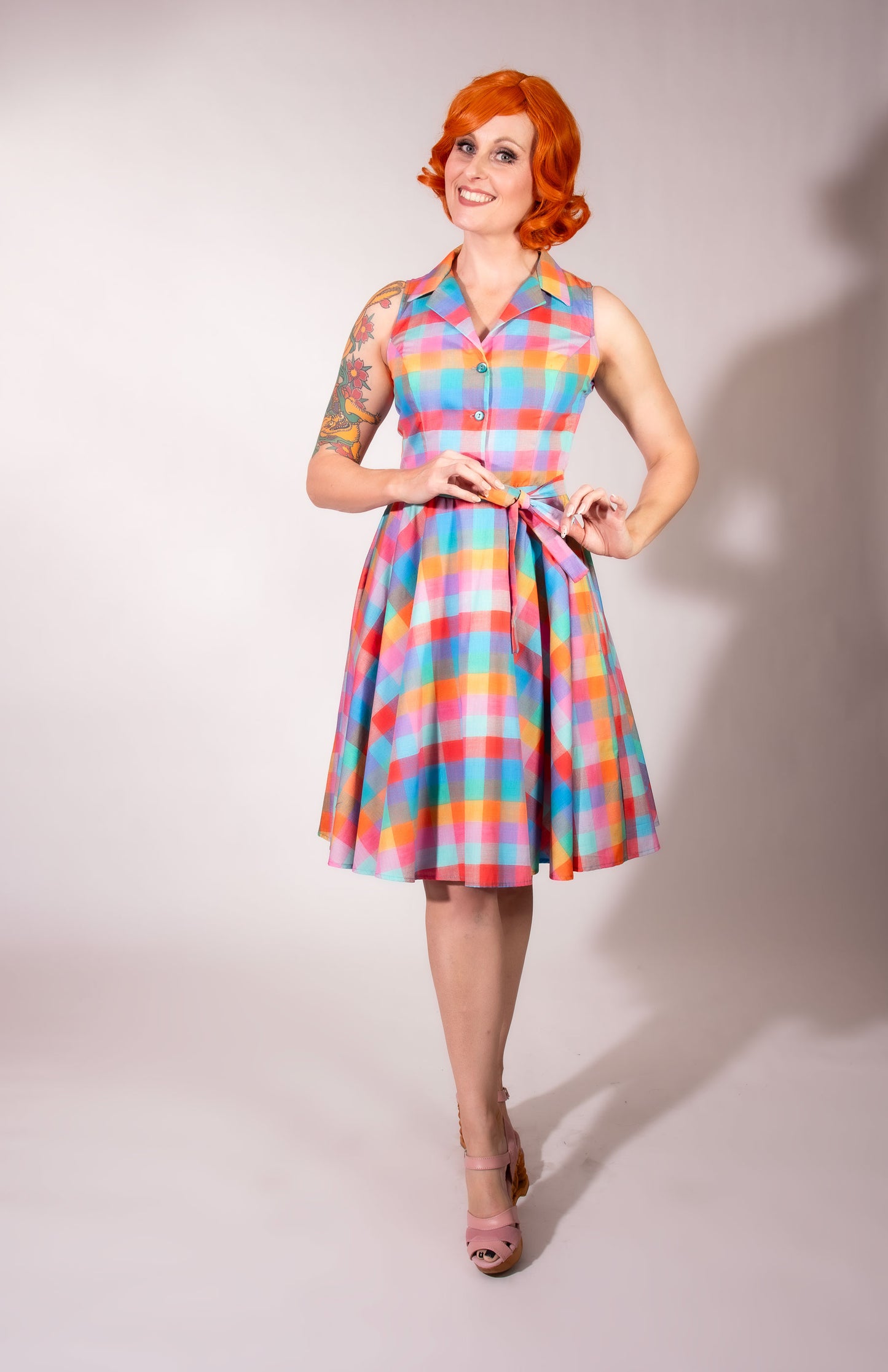 Staci Dress- Rainbow Sherbet - Heart of Haute
